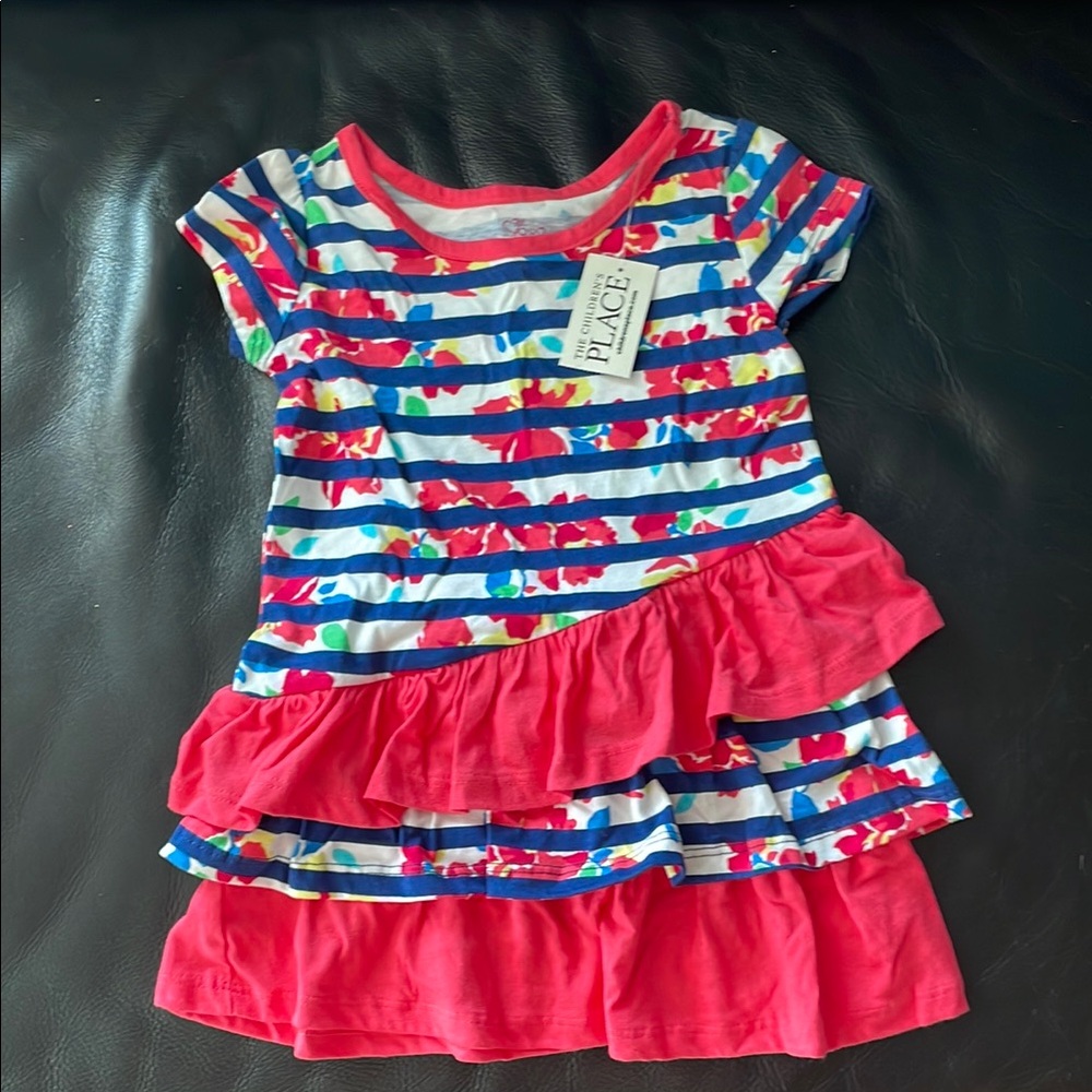 The Children's Place Multicolor Striped Ruffle Dress